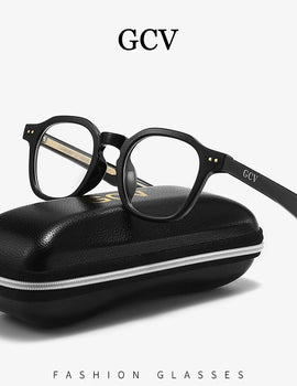 Acetate Johnny Depp Men Women The Blu-Ray Computer Goggles Round Transparent  Eyeglass Frame Blue Blocking Glasses