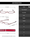 Square Reading Glasses For Men Women Spring Hinge Narrow Glasses With Case