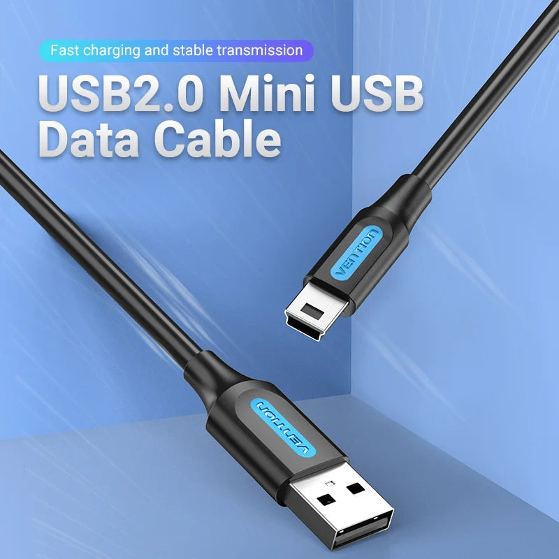 Mini USB Cable Fast Charging USB to Mini USB Data Cable for Digital Camera HDD MP3 MP4 Player DVR GPS Mini USB 2.0 Cable