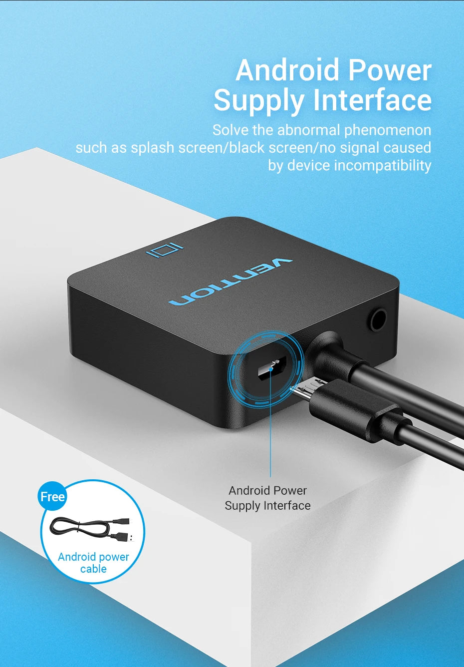 HDMI to VGA Adapter Male to Female Converter 1080P VGA to HDMI With 3.5 Jack Audio Cable for Laptop TV Box HDMI to VGA