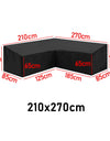 15 sizes Corner Outdoor Sofa Cover Garden Rattan Corner Furniture Cover V Shape L ShapeWaterproof Sofa Protect Set Dust Covers