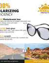 Tinted Photochromic Polarized Sunglasses for Women Driving Anti Glare