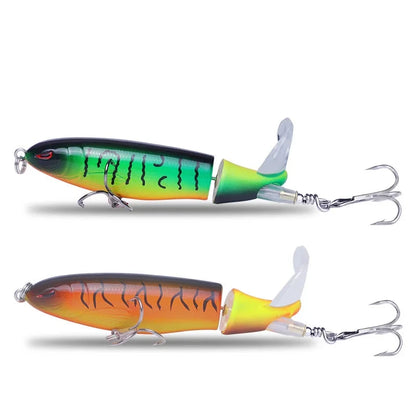 Fishing lure Whopper Popper 1PCS 13g 10cm Propeller Topwater Artificial Bait Hard Plopper Rotating Tail Fishing Tackle