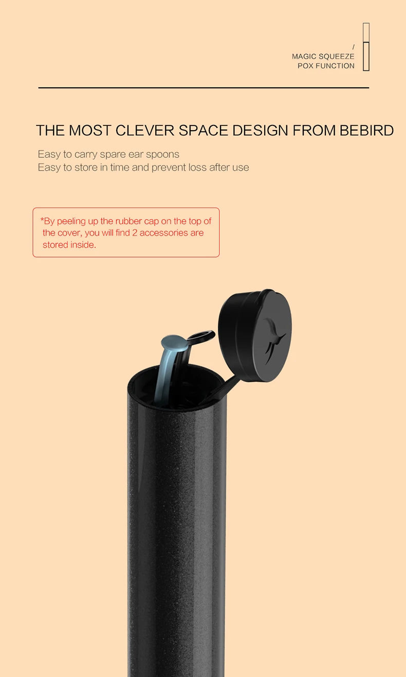 T15 Smart Visual Earwax Acne 2 in 1 Removal Tool With HD1080P Camera Ear Otoscope Cleaner IP67 Waterproof Endoscope