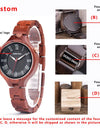 Watches Wood Ladies Quartz Wristwatches Luxury Brand High Quality Mother's Day