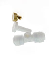 10pcs 1/4'' Tube OD Plastic Slip Lock (Quick Connect) Garden Fogging Misting Nozzle Tees with Brass Sprayer (0.1-0.6mm)