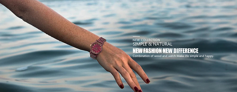 Wooden Watch in Japanese Quartz Wristwatches Red Sandalwood