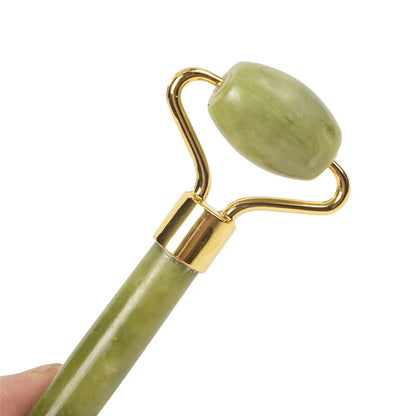 1Pc Natural Jade Roller Face Lifting Massager Jade Stone Quartz Facial Roller Beauty Massage Tools Face Eye Neck Slimming Tool