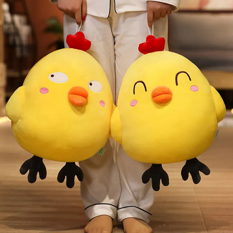 Cute Yellow Chicken Plush Stuffed Animal Soft Pillow