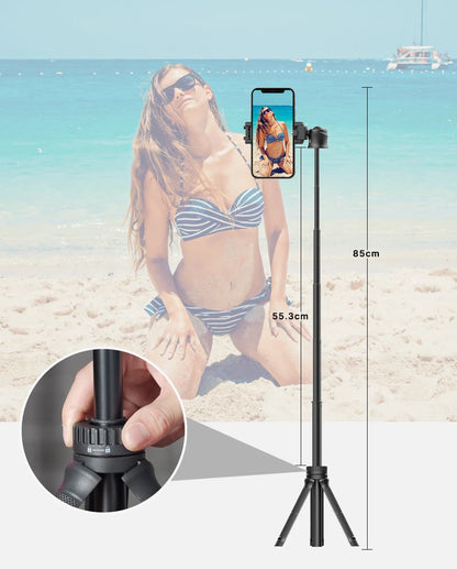 Extend  Black Tripod 360 Adjustable Ballhead 2 in 1 Phone Clamp Holder Smartphone DSLR SLR Tripod for iPhone 12 Pro Max 11