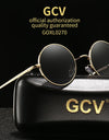 Copper Alloy Steampunk Round Polarized Sunglasses Vintage Sun Glasses Classic UV400 Metal Frame