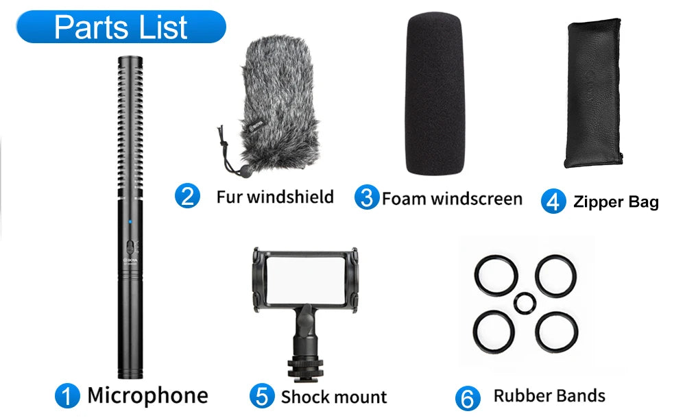 BY-BM6060 XLR Microphone Super-Cardioid Shotgun Condenser Microphone for DSLR Camcorder Film Making TV Program Interview