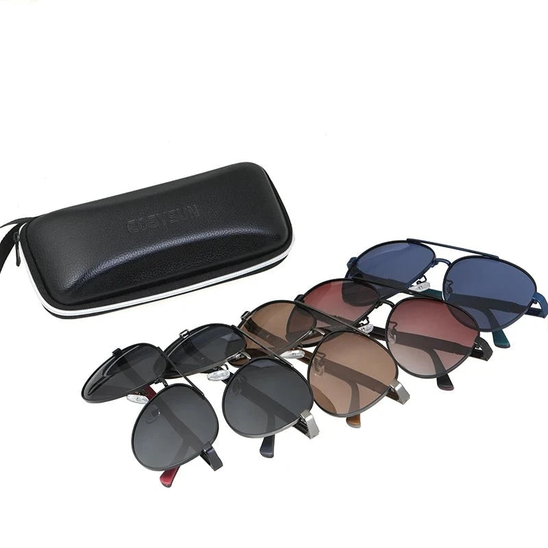 Pilot Style Polarized Sunglasses men's sunglasses HD polarized driving drivers glasses