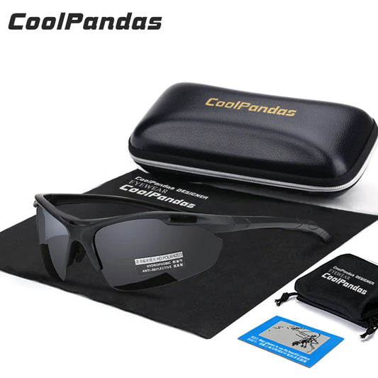 Ultralight Rimless Polarized UV400 Outdoor Sports Sunglasses for Men Women Driving Glasses