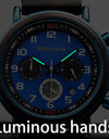 Custom Private Watch for Men Quartz Chronograph Male Wristwatches Men Stop Engrave Brand Name Logo