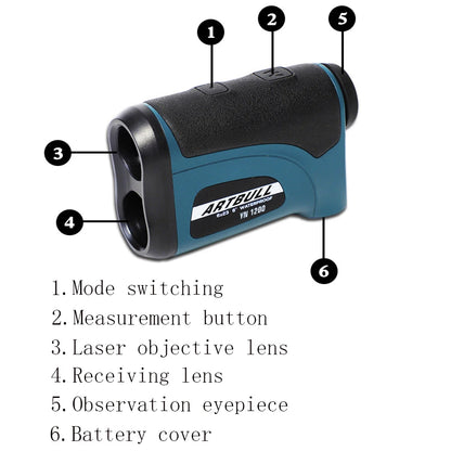 Laser Golf Rangefinder Hunting Monoculars Outdoor Digital Height Angle Distance Meter with 5 modes