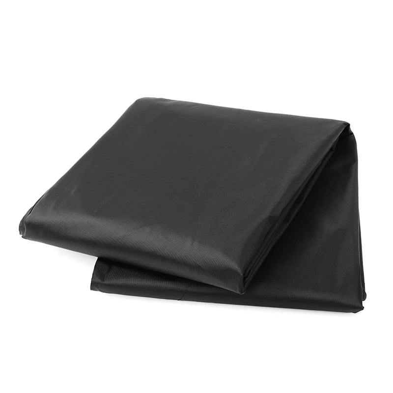 12FT Above Ground Swimming Pool Cover Waterproof Black Protective Frame Pool Cover with Drawstring