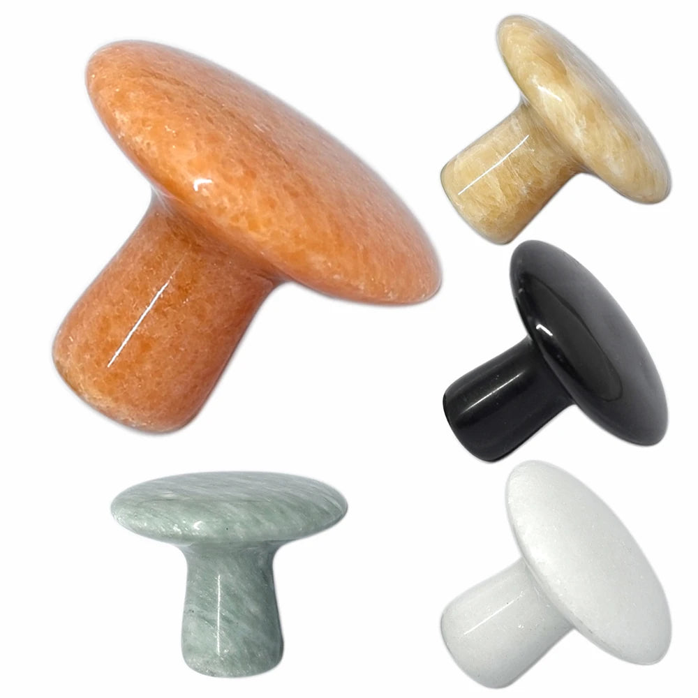 5.5x4cm Rose Quartz Mushroom Massage Stone Crystal Jade GUASHA Facial Body Foot Thin Anti-wrinkle Relaxation Beauty Health Care