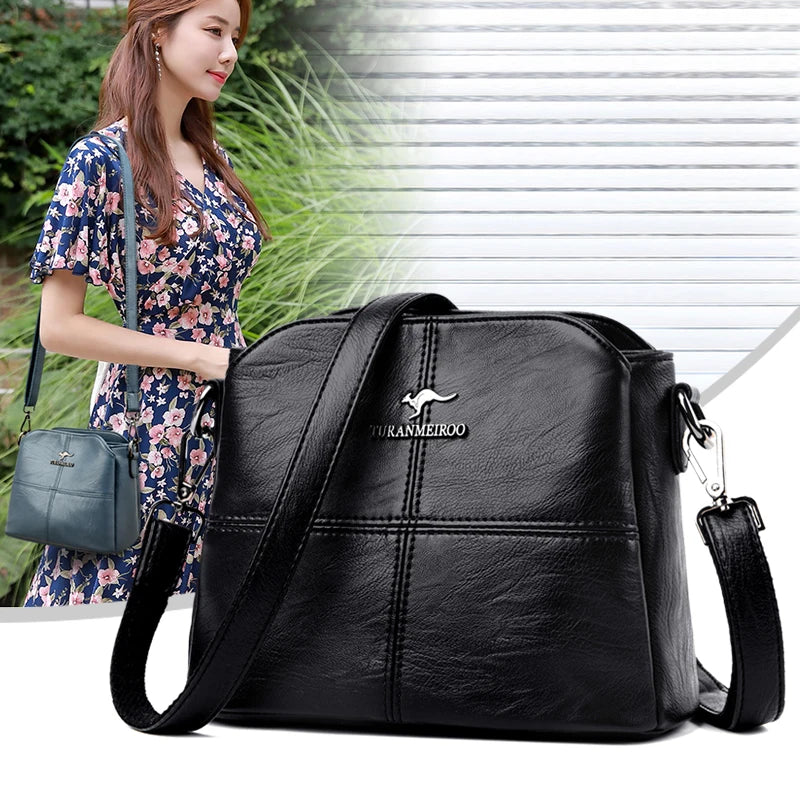 Messenger Bag Luxury Soft Leather Handbag and Purses Women's Bags Designer Famous Brand Female Shoulder Totes