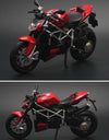 1/12 Streetfighter Alloy Sports Motorcycles Model Diecast Simulation Metal Racing Street Motorcycles Model Sound Light Gift