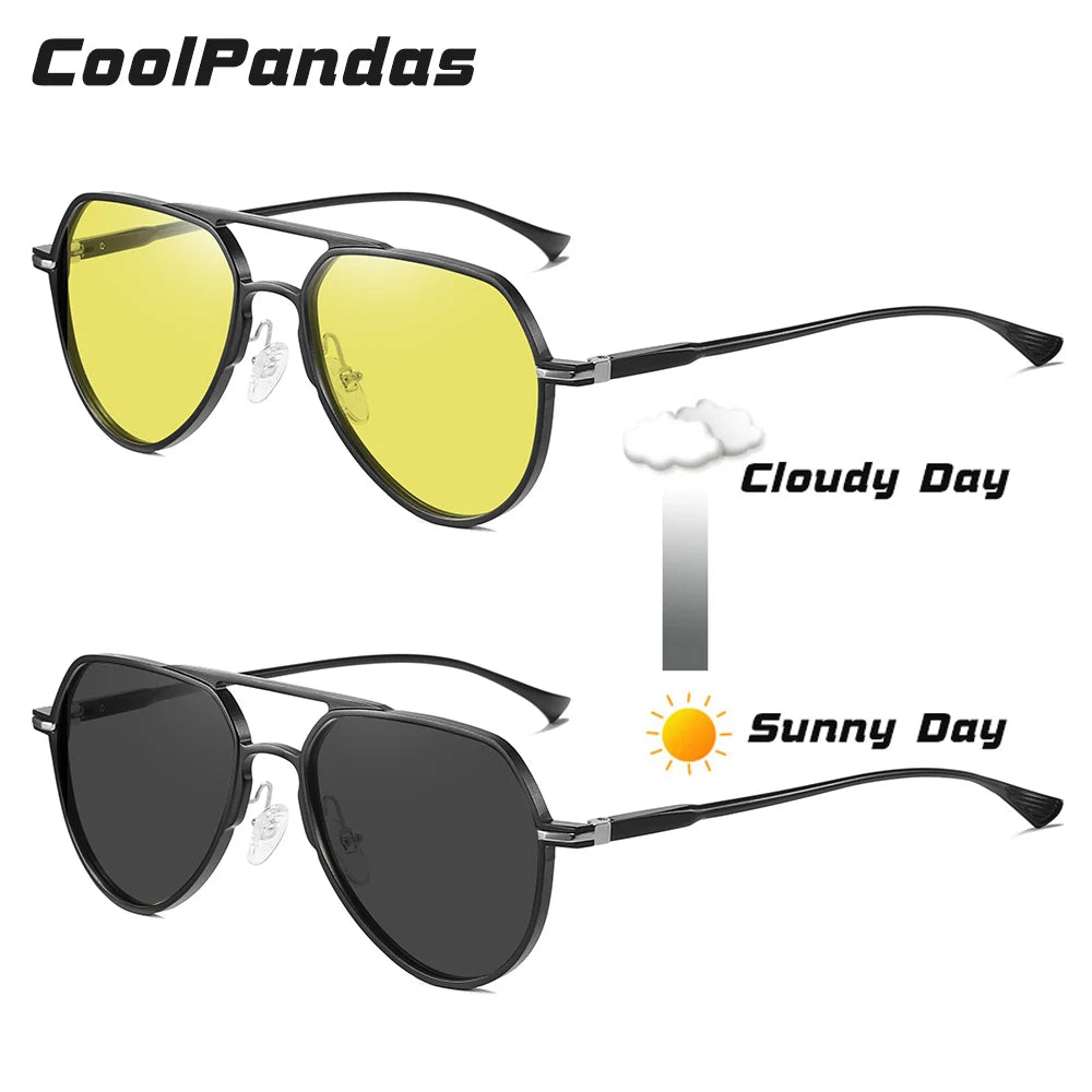 Photochromic Polarized Sunglasses for Men Day and Night Vision
