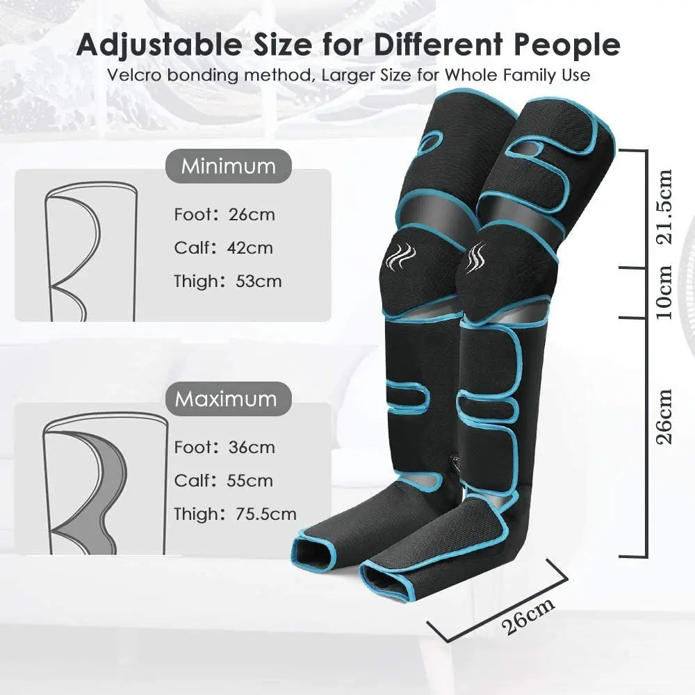USB Foot air pressure leg massager promotes blood circulation, body massager, muscle relaxation, lymphatic drainage device 360°