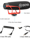 R Super-Cardioid Shotgun Microphone with TRRS & TRS Connectors for IOS Andrioid Smartphone DSLR Camera Camcorder