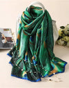 Women Summer Silk Scarves Shawl Lady Wrap Soft Female Echarpe Designer Beach Stole Bandana foulard muffler