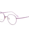 Ultra Light Pure Titanium Glasses Frame Retro Round Decorative Optical Prescription Eyeglasses Frame Women 2054