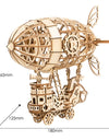 Airship 3d Wooden Puzzle, Brain Teaser, Construction Set for Teens
