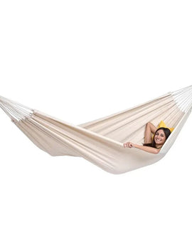 White Canvas Hammock Outdoor Camping Swing Seaside Leisure Travel Garden Decoration for 2 People