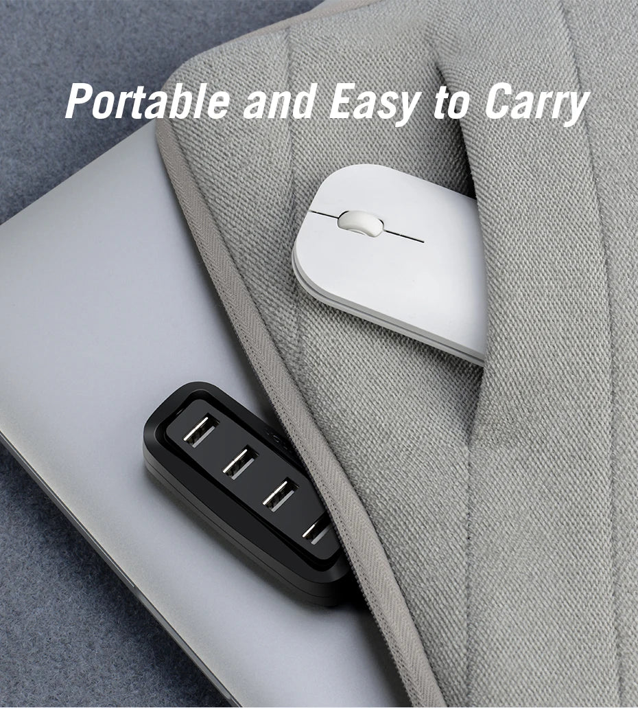 USB 2.0 HUB 4 Port with LED Multi USB Splitter for Lenovo Xiaomi Macbook Pro Air Computer Accessories Laptop HUB USB 2.0