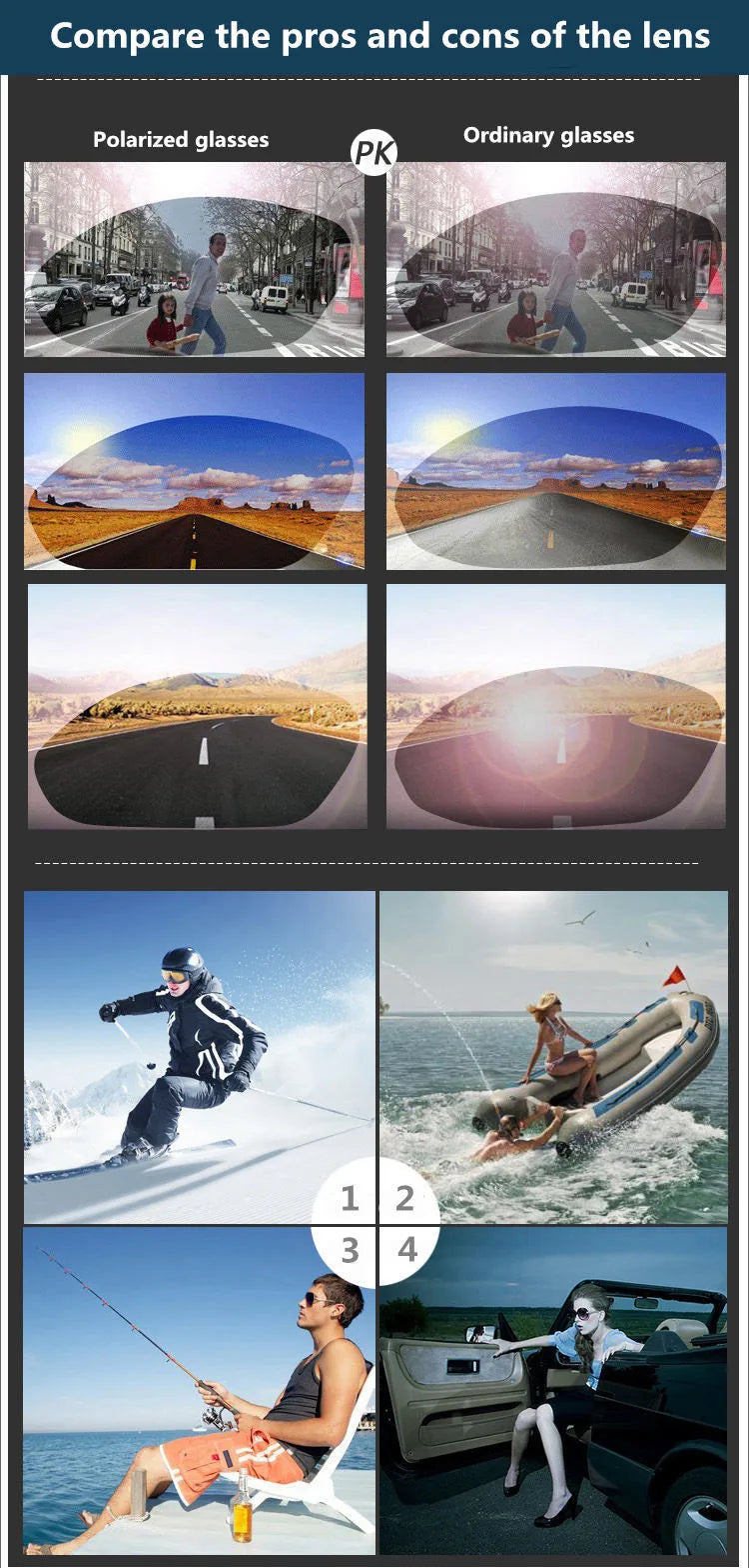 Ultralight Rimless Polarized UV400 Outdoor Sports Sunglasses for Men Women Driving Glasses