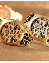 Geneva Watch Leopard Print Silicone Watch Fashion Casual Student Watch Leopard Print Color Quartz