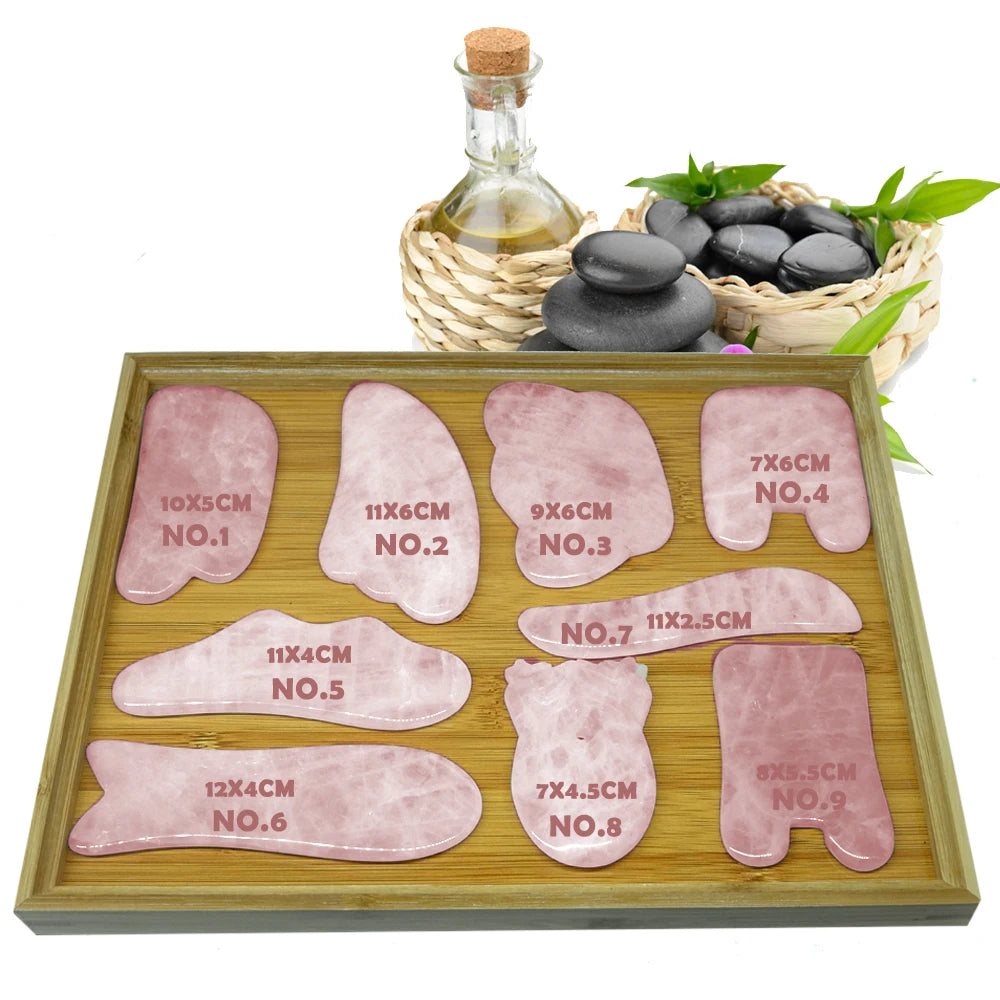 Rose Quartz Roller Slimming Face Massager Lifting Tool Natural Jade Facial Massage Roller Stone Skin Massage Beauty Care GUASHA