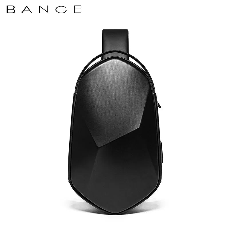 Hard Shell Design 3.0 USB Charging Crossbody Bag Shoulder Bags Male Waterproof Short Trip Chest Bag Pack for Men Sling Bag