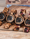 Calendar Zebra Wooden Watches Men Luxury Brand Quartz Wristwatch Man Show Date Colorful Strap