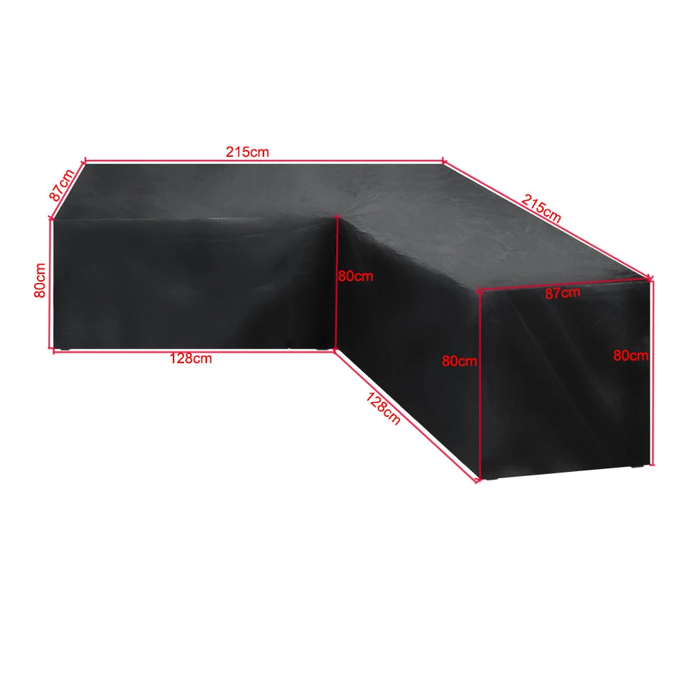 Waterproof L Shape Patio Furniture Cover Outdoor Garden Sofa Dustproof Rain Snow UV Protector