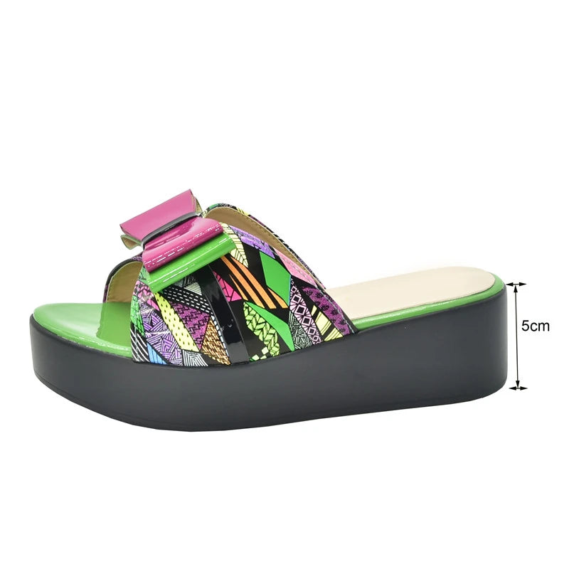 Latest African Shoes and Bags Matching Set Patent Leather Womens Platform Heels Handbags and Shoes Set Mixed Colors Women Pumps