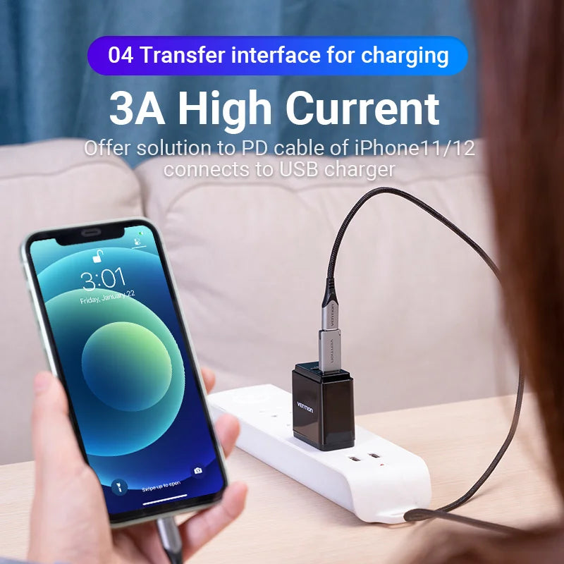 USB C Adapter USB 3.0 2.0 Male to Type C Female Converter cable for Laptop Samsung S20 Xiaomi 10 Earphone USB Adapter