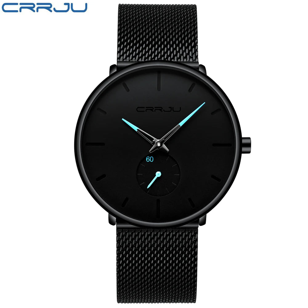 Fashion Blue Men Watch Top Luxury Brand Minimalist Ultra-thin Quartz Watch Casual Waterproof Clock Relogio Masculino
