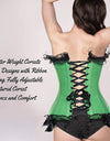 Christmas Womens Steampunk Gothic Corset Bustier Steel Boned Halloween Corset Bustier Overbust Corselet Waist Trainer Shaper