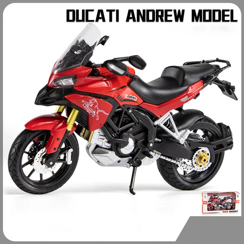 1/12 Ducati MTS Enduro Die Cast Motorcycle Model Toy Vehicle Collection Autobike Shork-Absorber Off Road Autocycle Toys Car