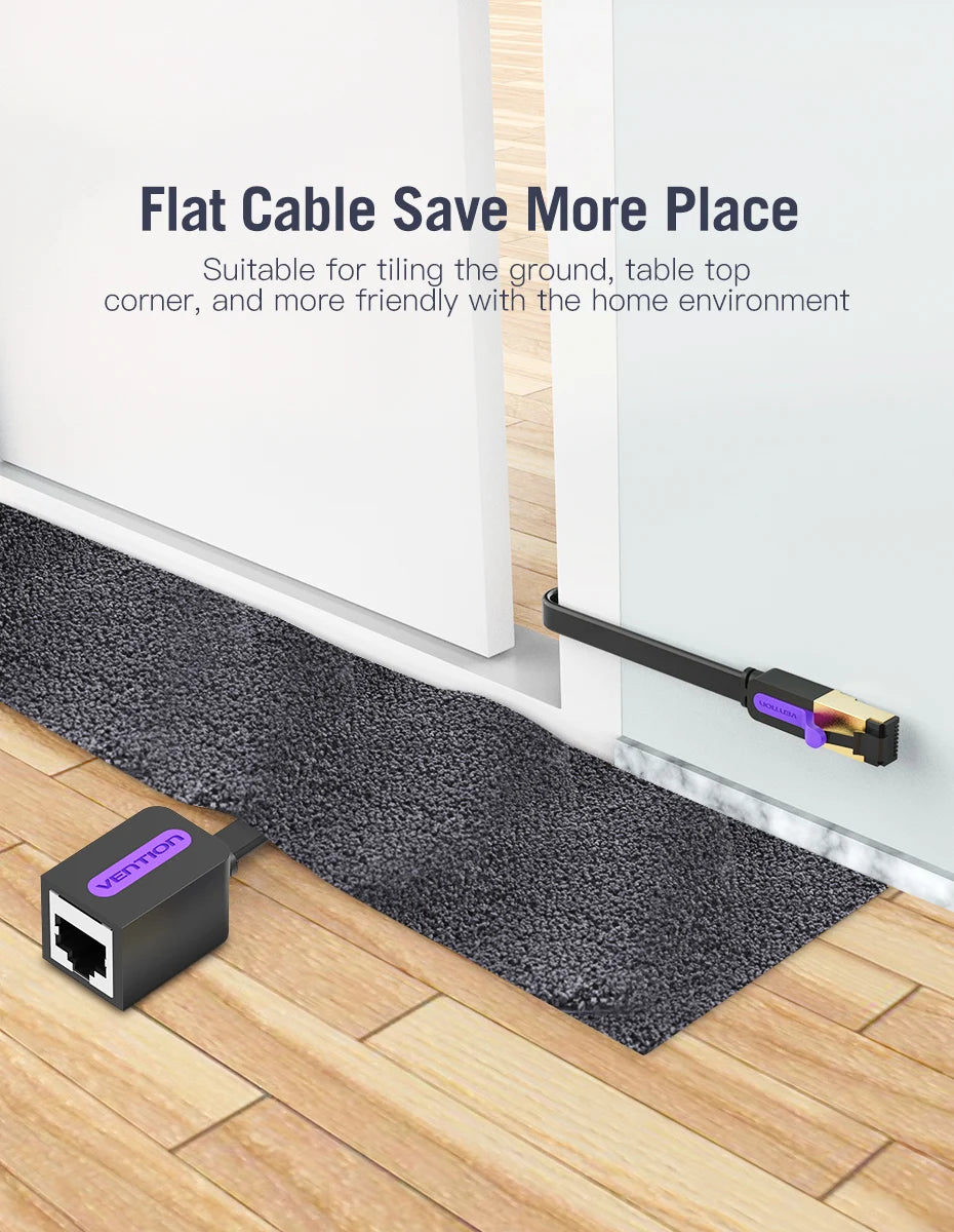 Cat7 Ethernet Extension Cable RJ45 Cat7/Cat6 Male to Female Rj45 Ethernet Extender Adapter for PC Laptop Ethernet Cable