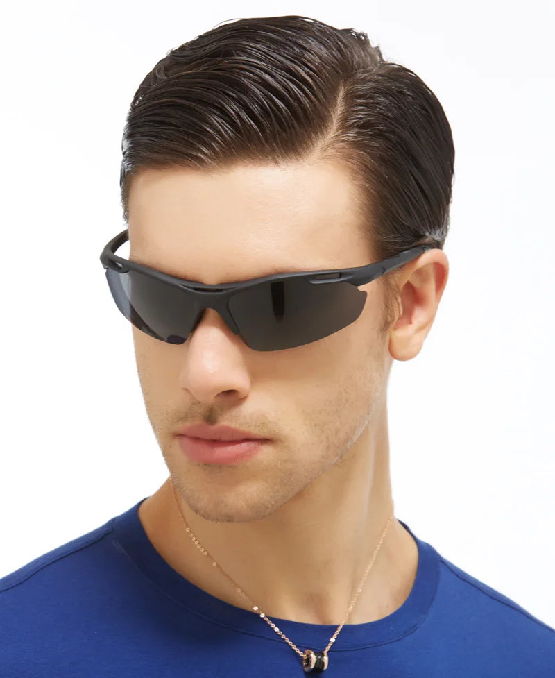 Ultralight Rimless Polarized UV400 Outdoor Sports Sunglasses for Men Women Driving Glasses