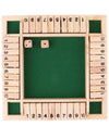 Four Sided 10 Numbers Shut The Box Board Game Wooden Flaps & Dice Set Deluxe Board Game Party Club Games