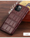100% Natural Crocodile Leather Phone Case for iPhone 16 15 14 Pro Max 16Pro 15 Plus 15Pro 14Pro Luxury Back Cover