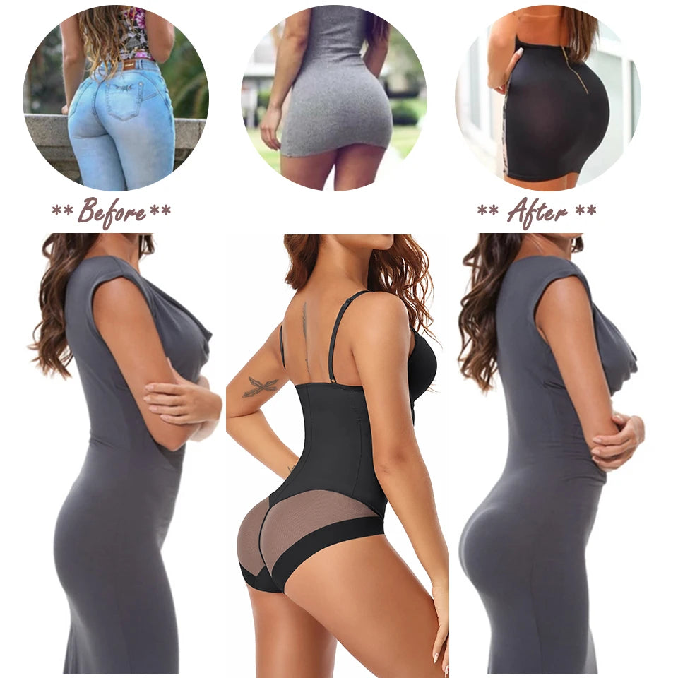 Women Shapewear Bodysuits Waist Trainer Vest Slim Full Body Shaper Built-In Bra Camisole Tops Tummy Control Slimming Underwear