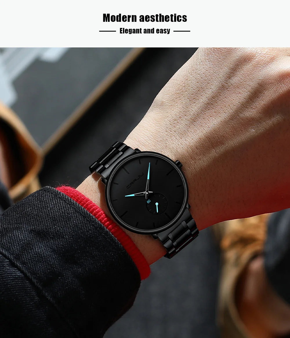 Watches Stainless Steel Men's Wrist Watch Casual Luxury Waterproof Sport Watch for Men Quartz Watch Relogio Masculino