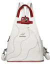 Leather Backpacks Zipper Female Chest Bag Travel Back Pack Ladies Bagpack School Bags